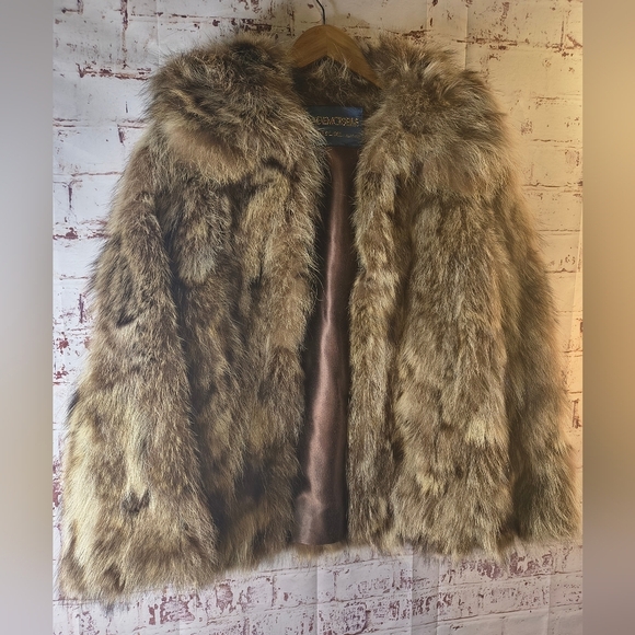 Mademoiselle Jackets & Blazers - Vintage 1970s Mademoiselle Exclusive Gold Label Collection Raccoon Fur Coat